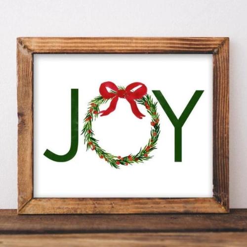 Joy - Christmas Printable - Gracie Lou Printables