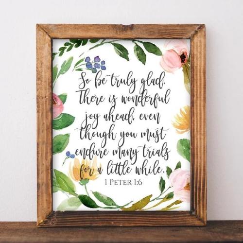 1 Peter 1:6 - Printable - Gracie Lou Printables