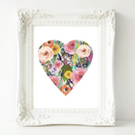 Floral Heart - Printable - Gracie Lou Printables
