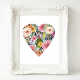 Floral Heart - Printable - Gracie Lou Printables