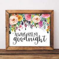 Kiss Me Goodnight - Printable - Gracie Lou Printables