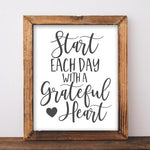 Start Each Day - Printable - Gracie Lou Printables