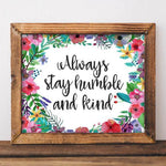 Humble and Kind - Printable - Gracie Lou Printables