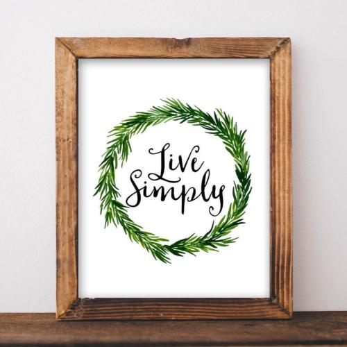 Live Simply - Printable - Gracie Lou Printables