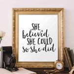 She Believed - Printable - Gracie Lou Printables