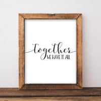 Together - Printable - Gracie Lou Printables