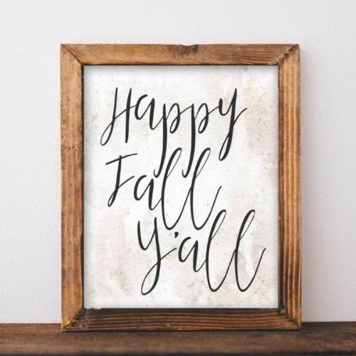 Happy Fall Y'all - Printable - Gracie Lou Printables