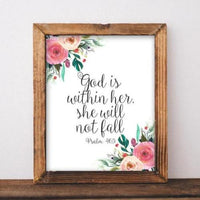 God is Within Her - Printable - Gracie Lou Printables