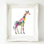 Floral Giraffe - Printable - Gracie Lou Printables