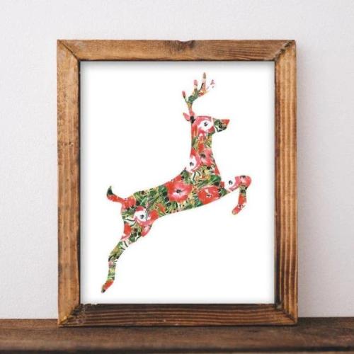 Floral Deer - Printable - Gracie Lou Printables