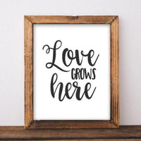 Love Grows Here - Printable - Gracie Lou Printables