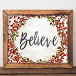 Believe - Christmas Printable - Gracie Lou Printables