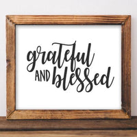 Grateful and Blessed - Printable - Gracie Lou Printables