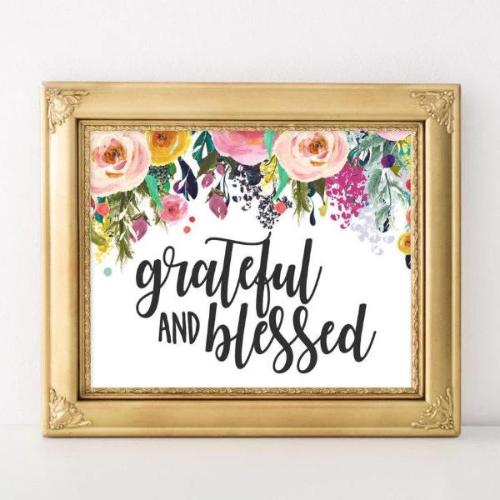 Grateful and Blessed - Printable - Gracie Lou Printables