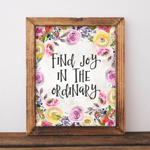Find Joy in the Ordinary - Printable - Gracie Lou Printables