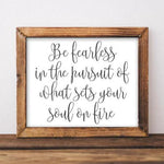 Be Fearless - Printable - Gracie Lou Printables