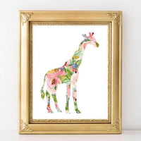 Floral Giraffe - Printable - Gracie Lou Printables