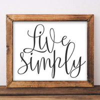 Live Simply - Printable - Gracie Lou Printables