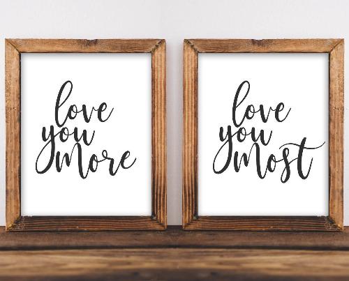 Love You More, Most - Printable - Gracie Lou Printables