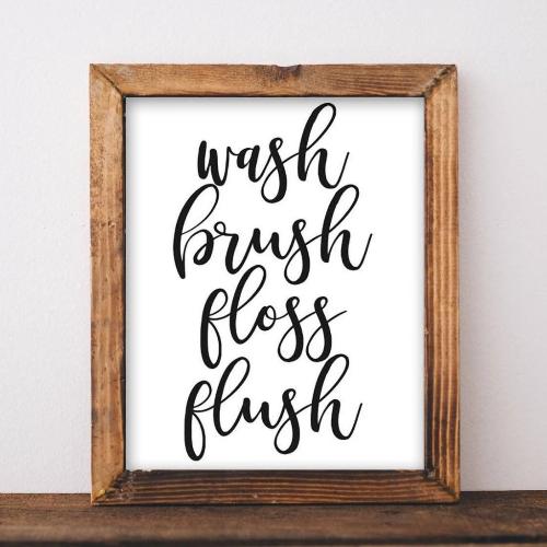 Wash Brush Floss Flush - Printable - Gracie Lou Printables