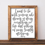 Dreams of Doing Everything in Life - Printable - Gracie Lou Printables
