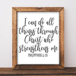 Philippians 4:13 - Printable - Gracie Lou Printables
