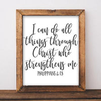 Philippians 4:13 - Printable - Gracie Lou Printables