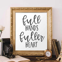 Full Hands Fuller Heart, Family Printable - Gracie Lou Printables