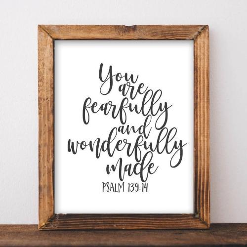 Psalm 139:14 - Printable - Gracie Lou Printables