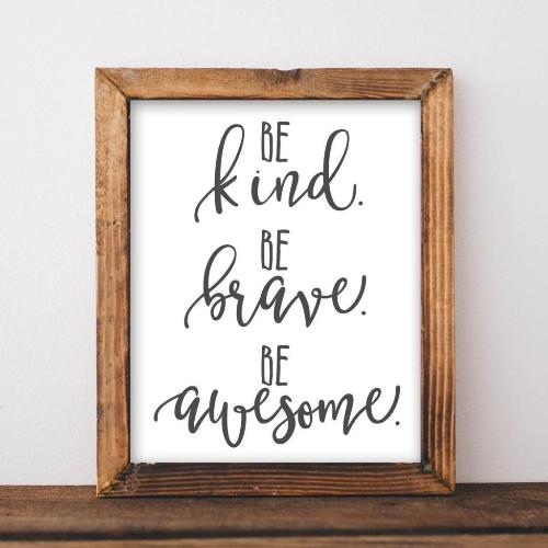 Kind, Brave, Awesome - Printable - Gracie Lou Printables