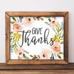 Give Thanks - Printable - Gracie Lou Printables