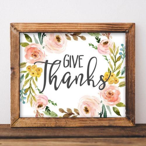 Give Thanks - Printable - Gracie Lou Printables