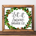 Let it Snow - Printable - Gracie Lou Printables