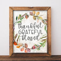 Thankful Grateful Blessed - Printable - Gracie Lou Printables