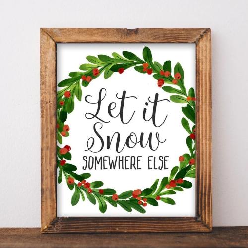 Let it Snow - Printable - Gracie Lou Printables