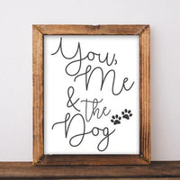 You, Me & The Dog - Printable - Gracie Lou Printables