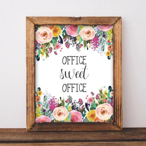Office Sweet Office decor - Printable - Gracie Lou Printables