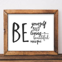 Be Yourself - Printable - Gracie Lou Printables