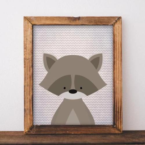 Woodland Raccoon - Printable - Gracie Lou Printables