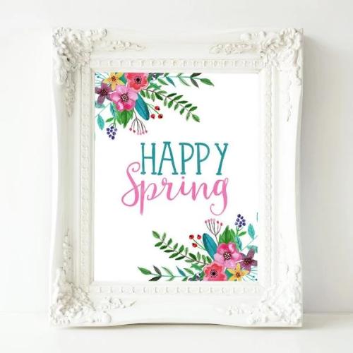 Happy Spring - Printable - Gracie Lou Printables