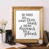 Dreams Into Plans - Printable - Gracie Lou Printables