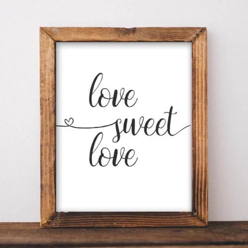 Love Sweet Love - Printable Wall Art - Gracie Lou Printables