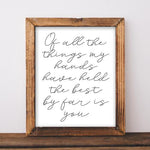 Of All The Things - Printable - Gracie Lou Printables