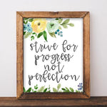Progress not Perfection - Printable - Gracie Lou Printables