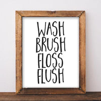 Wash Brush Floss Flush - Printable - Gracie Lou Printables